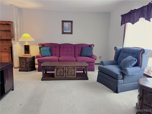 view of carpeted living room