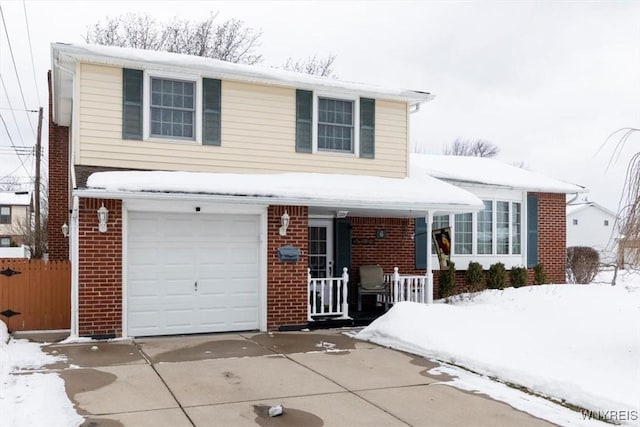 front facade featuring a garage