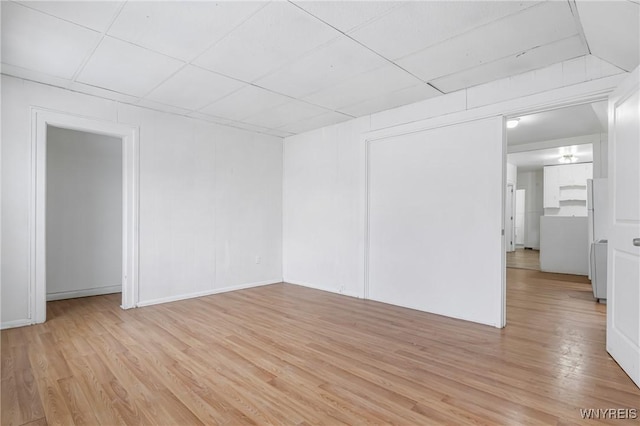 empty room featuring light wood-type flooring