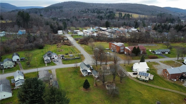 aerial view featuring a mountain view