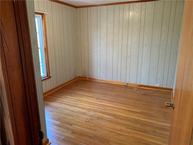 empty room featuring light wood-type flooring