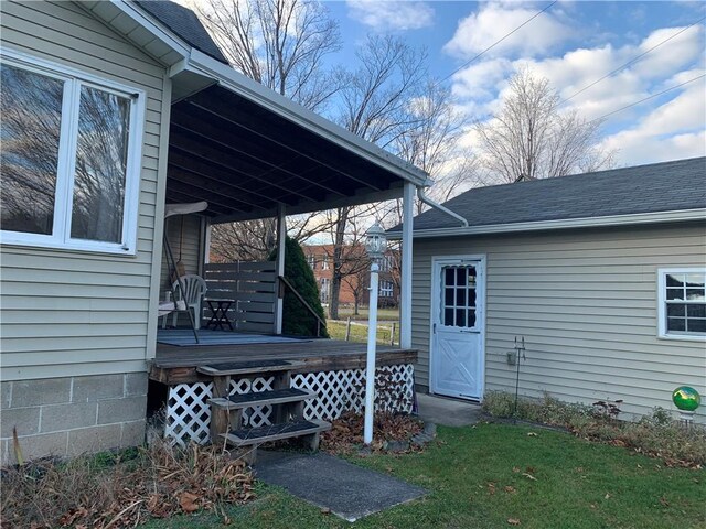 view of patio / terrace featuring a wooden deck