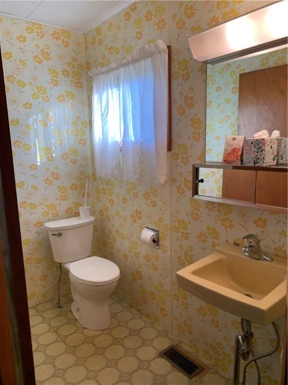 bathroom with toilet and sink