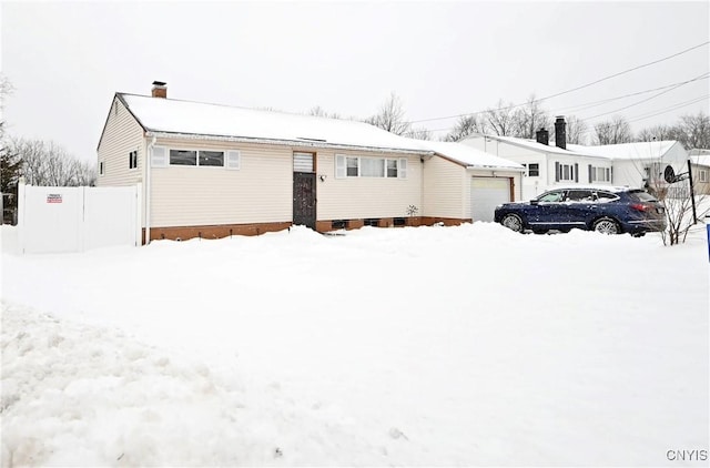 view of front facade with a garage