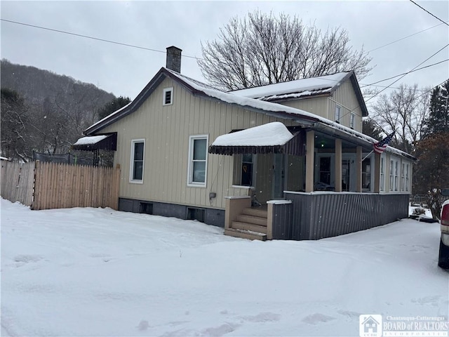 exterior space with a porch