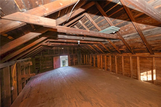 view of attic