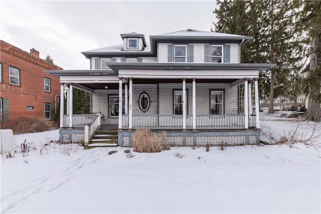 view of front of home featuring a porch