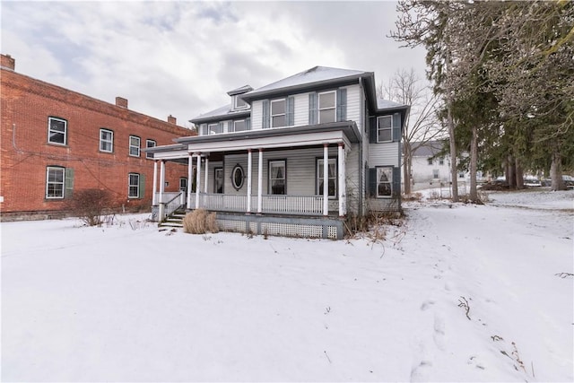 view of front facade with covered porch