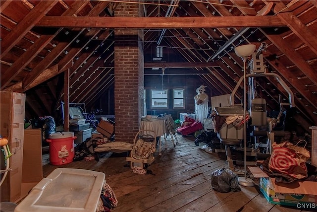 view of attic