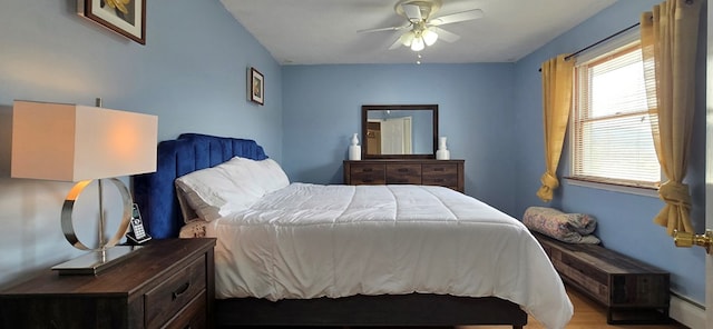 bedroom with ceiling fan