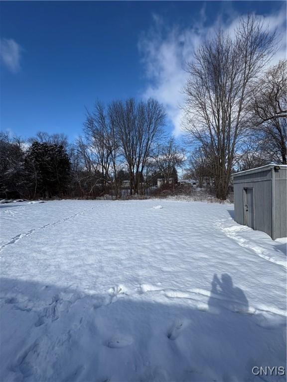 view of snowy yard