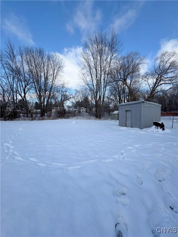 view of snowy yard