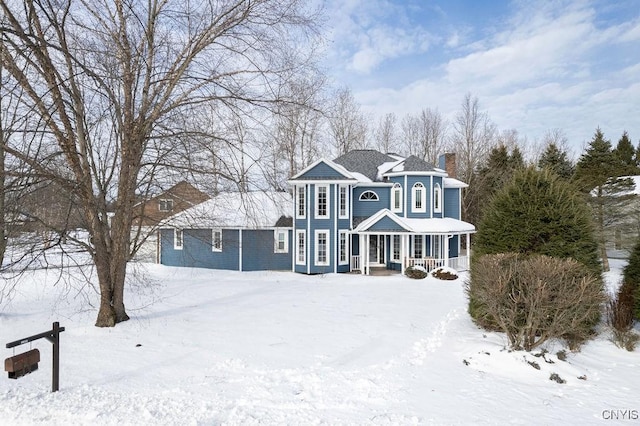 view of front of house with covered porch