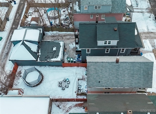 view of snowy aerial view