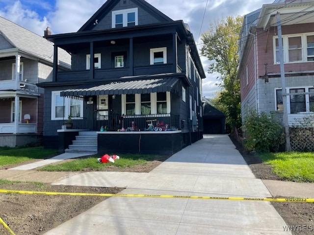 view of front facade featuring a porch