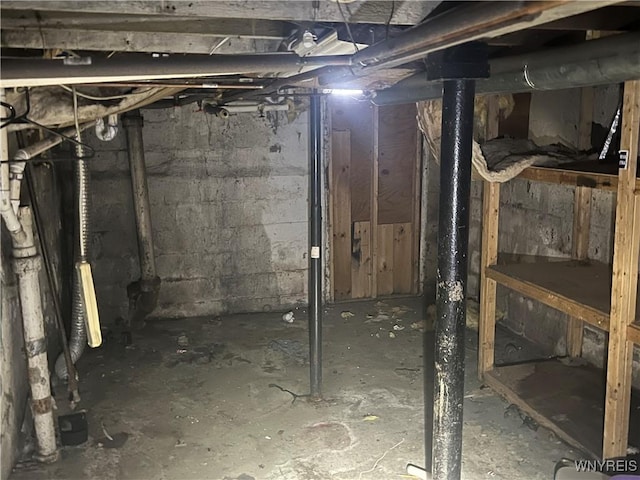 view of basement