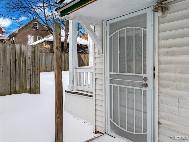 view of doorway to property