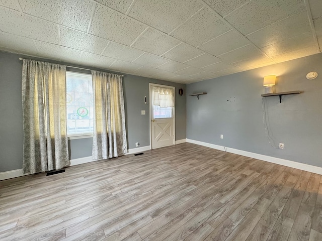 empty room featuring light hardwood / wood-style flooring