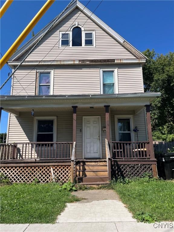 view of front of house featuring covered porch