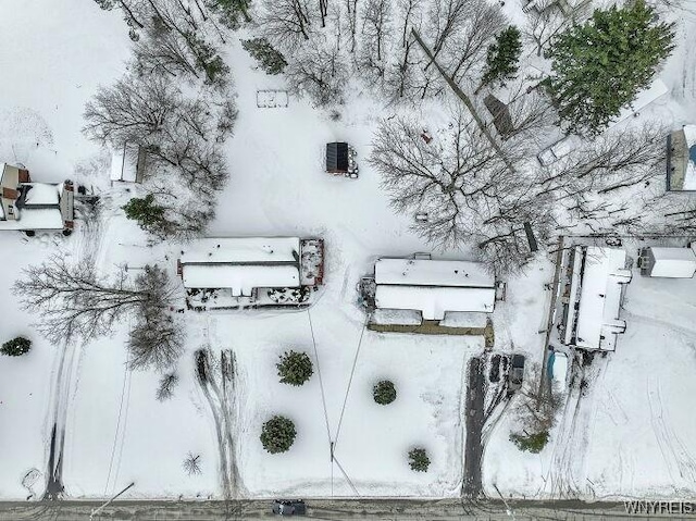 view of snowy aerial view