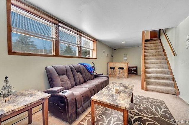 view of carpeted living room