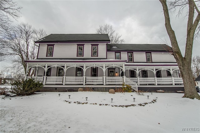 view of front of home with a porch