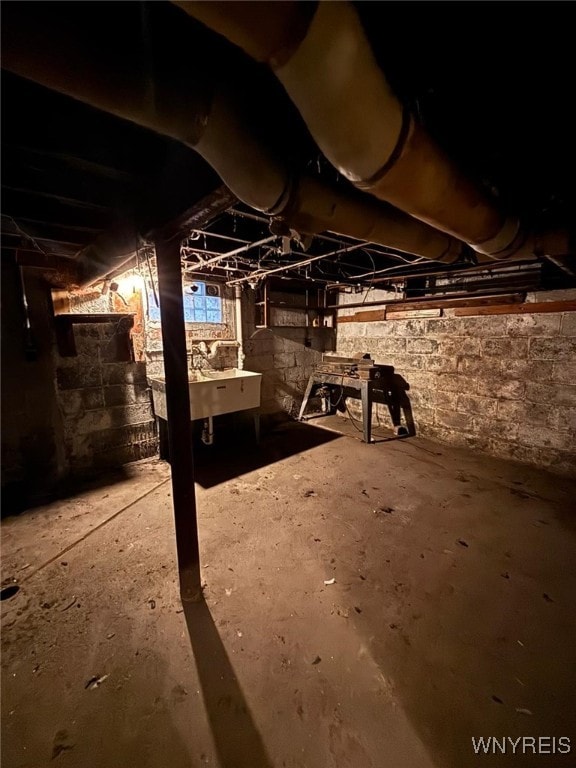 view of basement