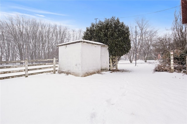 view of snowy yard