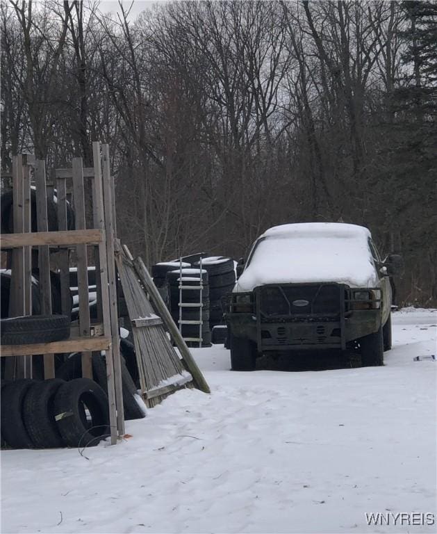 view of snowy yard