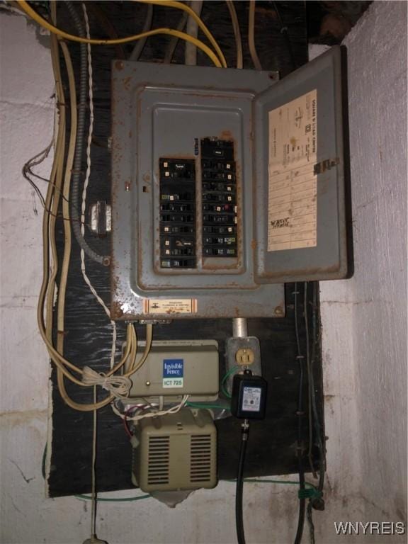 utility room with electric panel