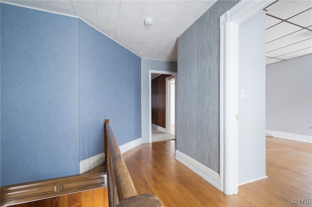 hallway with light wood-type flooring