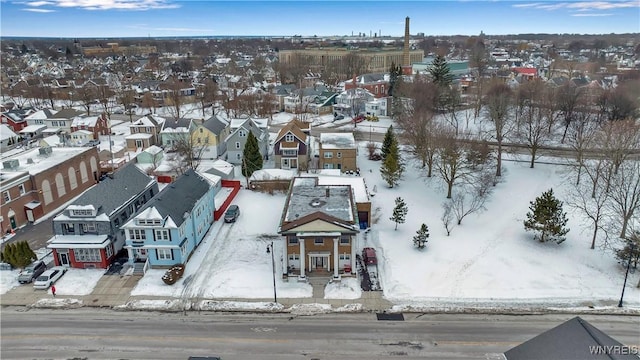 view of snowy aerial view