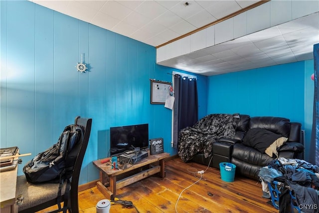 living room featuring hardwood / wood-style floors