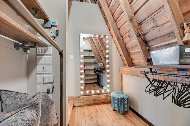 interior space featuring hardwood / wood-style floors