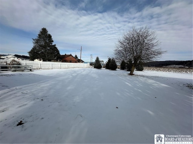 view of snowy yard