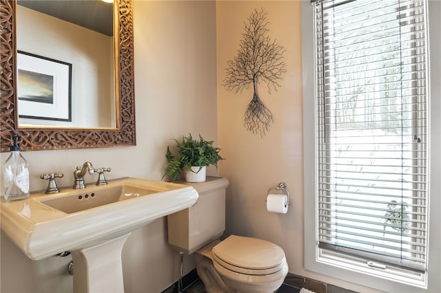 bathroom featuring toilet and sink