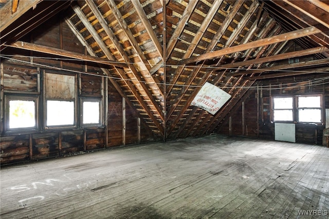 view of attic