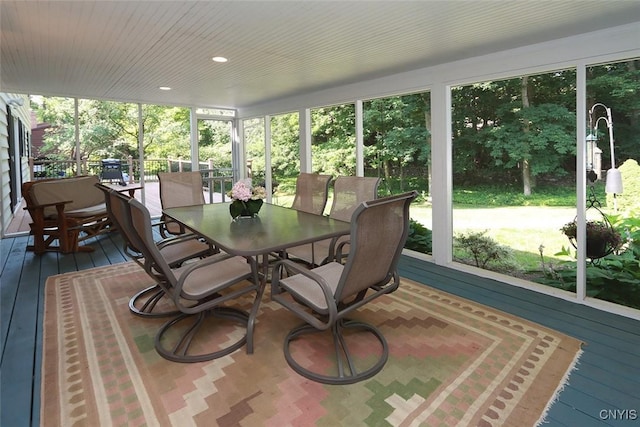 view of sunroom