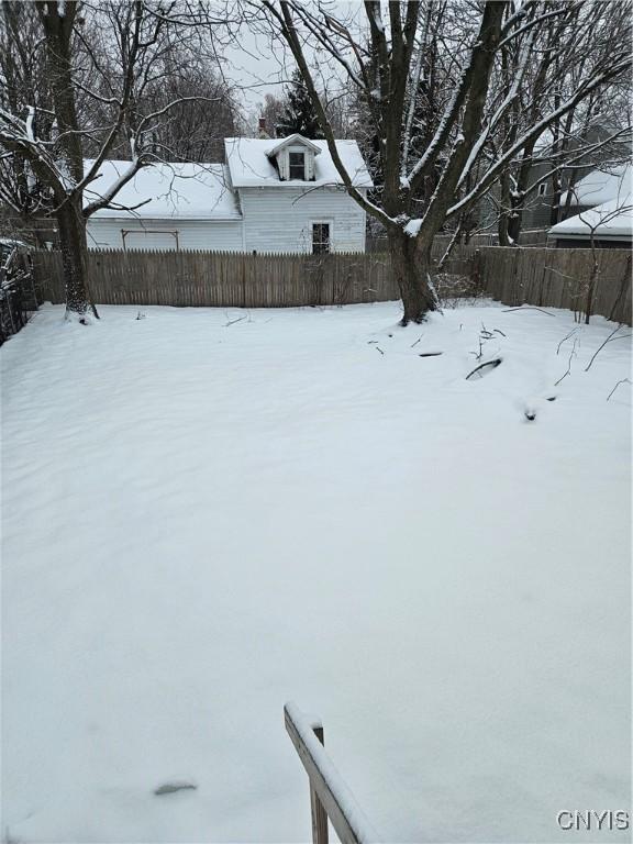 view of snowy yard