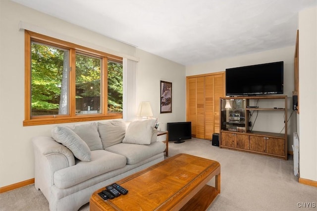 view of carpeted living room