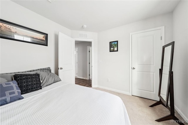 bedroom with carpet floors