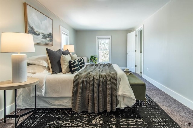 view of carpeted bedroom