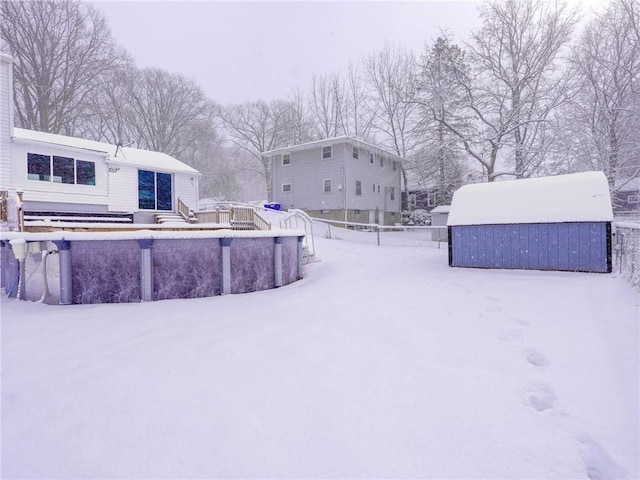 view of snowy yard