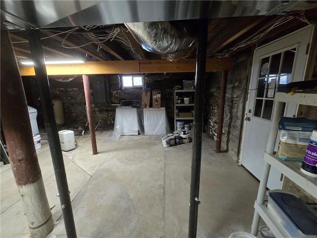 view of basement