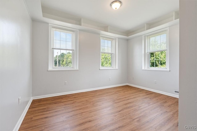 empty room featuring hardwood / wood-style flooring