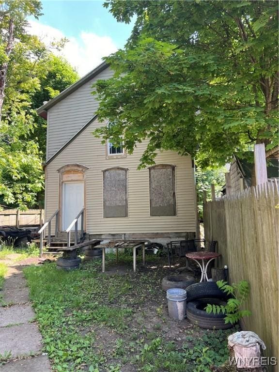 view of rear view of property