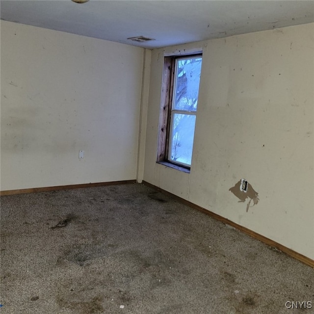 view of carpeted empty room