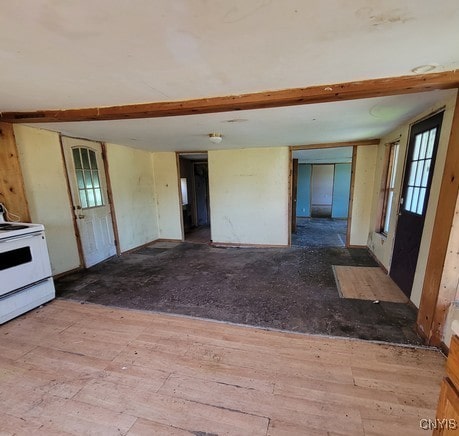 207 S Rd, Plainfield, NY 13491 - empty room with beam ceiling