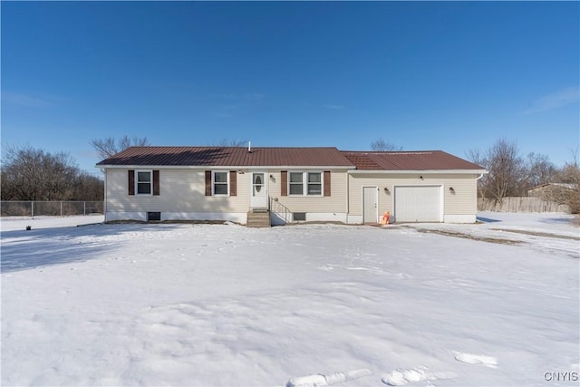 ranch-style house with a garage