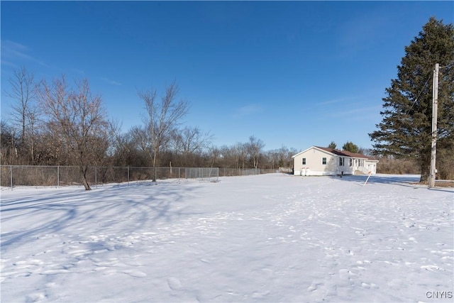 view of snowy yard